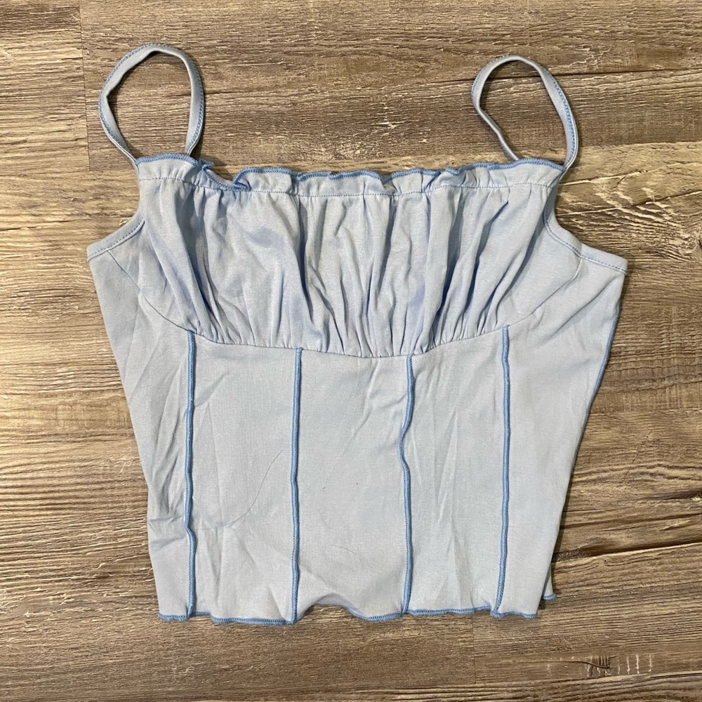 Blue Cropped Tank
